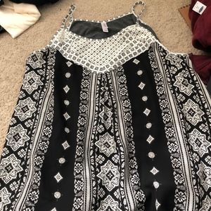 black and white tank top